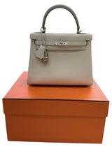 Hermès Kelly 25 Retourne Beton Togo Leather With Palladium Hardware