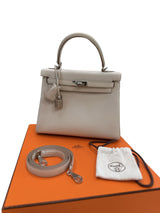 Hermès Kelly 25 Retourne Beton Togo Leather With Palladium Hardware