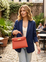 Hermes Kelly Mini 20 Capucine Orange Red Epsom Leather Gold Hardware Handbag