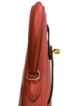 Hermes Kelly Mini 20 Capucine Orange Red Epsom Leather Gold Hardware Handbag