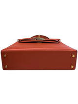 Hermes Kelly Mini 20 Capucine Orange Red Epsom Leather Gold Hardware Handbag