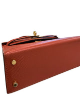 Hermes Kelly Mini 20 Capucine Orange Red Epsom Leather Gold Hardware Handbag