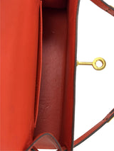 Hermes Kelly Mini 20 Capucine Orange Red Epsom Leather Gold Hardware Handbag