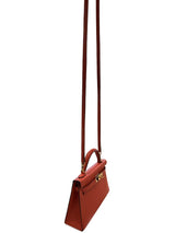 Hermes Kelly Mini 20 Capucine Orange Red Epsom Leather Gold Hardware Handbag