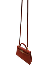 Hermes Kelly Mini 20 Capucine Orange Red Epsom Leather Gold Hardware Handbag