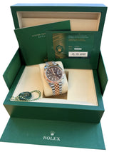Rolex Datejust 41mm Chocolate Index Dial Two-Tone Rose Gold Steel Watch 126331