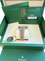 Rolex Datejust 41mm Chocolate Index Dial Two-Tone Rose Gold Steel Watch 126331