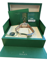 Rolex Datejust 41mm Chocolate Index Dial Two-Tone Rose Gold Steel Watch 126331