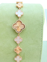 Van Cleef & Arpels Sweet Alhambra 4 Motifs Mother Of Pearl Watch 18K Rose Gold