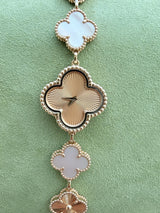 Van Cleef & Arpels Sweet Alhambra 4 Motifs Mother Of Pearl Watch 18K Rose Gold