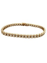 Anita Ko 42 Emerald Cut Bezel Diamond Tennis Bracelet In 18K Rose Gold
