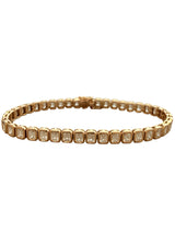 Anita Ko 42 Emerald Cut Bezel Diamond Tennis Bracelet In 18K Rose Gold