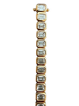 Anita Ko 42 Emerald Cut Bezel Diamond Tennis Bracelet In 18K Rose Gold