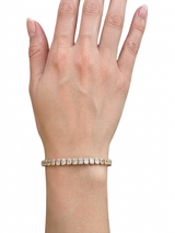 Anita Ko 42 Emerald Cut Bezel Diamond Tennis Bracelet In 18K Rose Gold