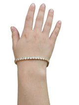 Anita Ko 42 Emerald Cut Bezel Diamond Tennis Bracelet In 18K Rose Gold