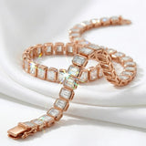 Anita Ko 42 Emerald Cut Bezel Diamond Tennis Bracelet In 18K Rose Gold