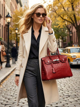 Hermes Birkin 30 Rouge H Matte Alligator With Palladium Hardware Handbag