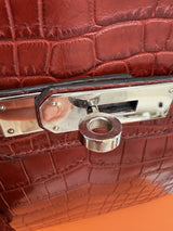 Hermes Birkin 30 Rouge H Matte Alligator With Palladium Hardware Handbag