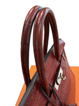 Hermes Birkin 30 Rouge H Matte Alligator With Palladium Hardware Handbag