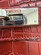Hermes Birkin 30 Rouge H Matte Alligator With Palladium Hardware Handbag