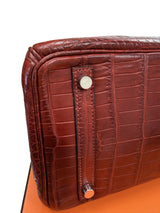 Hermes Birkin 30 Rouge H Matte Alligator With Palladium Hardware Handbag