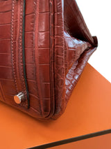 Hermes Birkin 30 Rouge H Matte Alligator With Palladium Hardware Handbag