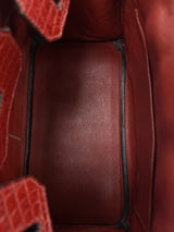 Hermes Birkin 30 Rouge H Matte Alligator With Palladium Hardware Handbag