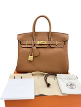Hermes Birkin 25 Gold Togo Leather With Gold Hardware