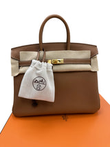 Hermes Birkin 25 Gold Togo Leather With Gold Hardware