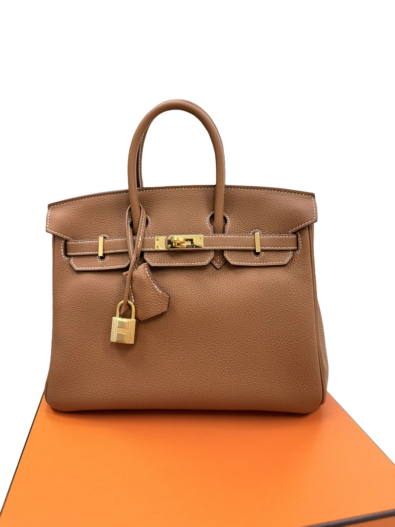 Hermes Birkin 25 Gold Togo Leather With Gold Hardware – Cashing