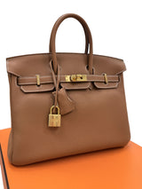 Hermes Birkin 25 Gold Togo Leather With Gold Hardware