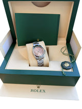 Rolex Oyster Perpetual 31mm Midsize Steel Pink Dial Ladies Watch 177200