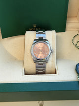 Rolex Oyster Perpetual 31mm Midsize Steel Pink Dial Ladies Watch 177200