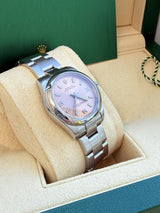 Rolex Oyster Perpetual 31mm Midsize Steel Pink Dial Ladies Watch 177200