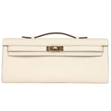 Hermès Kelly Cut Nata Swift Leather With Gold Hardware