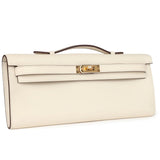 Hermès Kelly Cut Nata Swift Leather With Gold Hardware