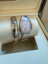 Bulgari Serpenti Tubogas Tadao Ando Limited Edition 18K Gold Steel Watch SP35SPG