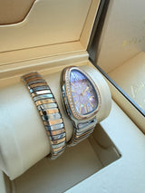 Bulgari Serpenti Tubogas Tadao Ando Limited Edition 18K Gold Steel Watch SP35SPG