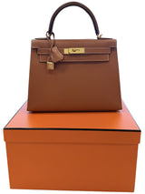 Hermès Kelly Sellier 28 Gold Epsom Leather With Gold Hardware