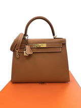Hermès Kelly Sellier 28 Gold Epsom Leather With Gold Hardware