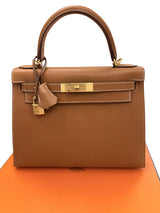 Hermès Kelly Sellier 28 Gold Epsom Leather With Gold Hardware
