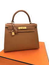 Hermès Kelly Sellier 28 Gold Epsom Leather With Gold Hardware