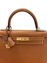 Hermès Kelly Sellier 28 Gold Epsom Leather With Gold Hardware