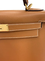Hermès Kelly Sellier 28 Gold Epsom Leather With Gold Hardware