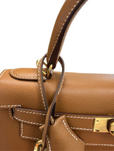 Hermès Kelly Sellier 28 Gold Epsom Leather With Gold Hardware