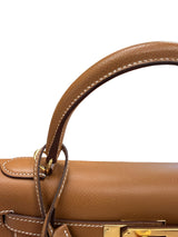 Hermès Kelly Sellier 28 Gold Epsom Leather With Gold Hardware