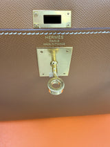 Hermès Kelly Sellier 28 Gold Epsom Leather With Gold Hardware