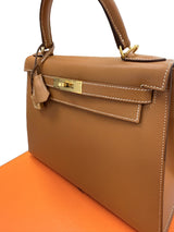 Hermès Kelly Sellier 28 Gold Epsom Leather With Gold Hardware
