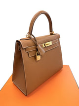 Hermès Kelly Sellier 28 Gold Epsom Leather With Gold Hardware