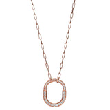 Tiffany & Co Medium Tiffany Lock Pendant Rose Gold with Pavé Diamonds